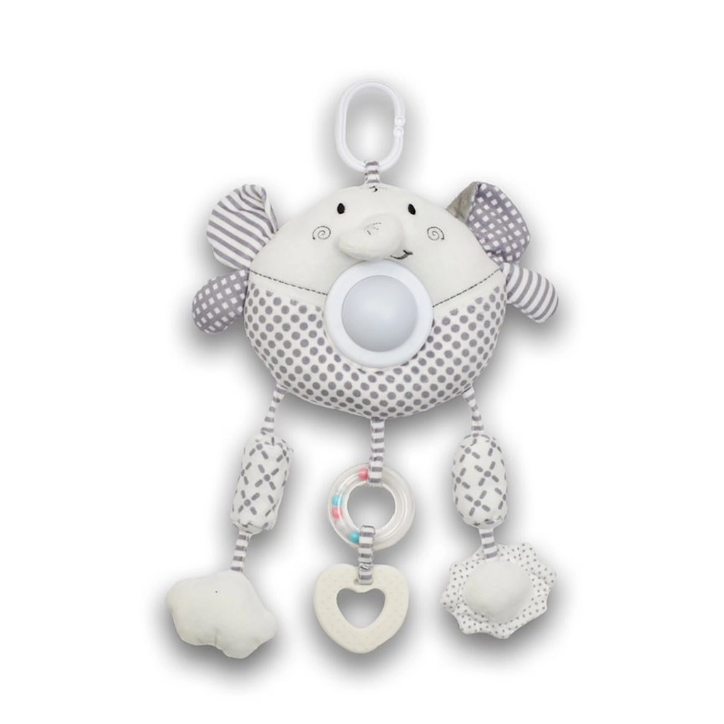 plyšová závěsná hračka slon se světlem a hudbou