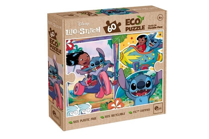 Lisciani eko oboustranné puzzle Lilo & Stitch 60 dílků