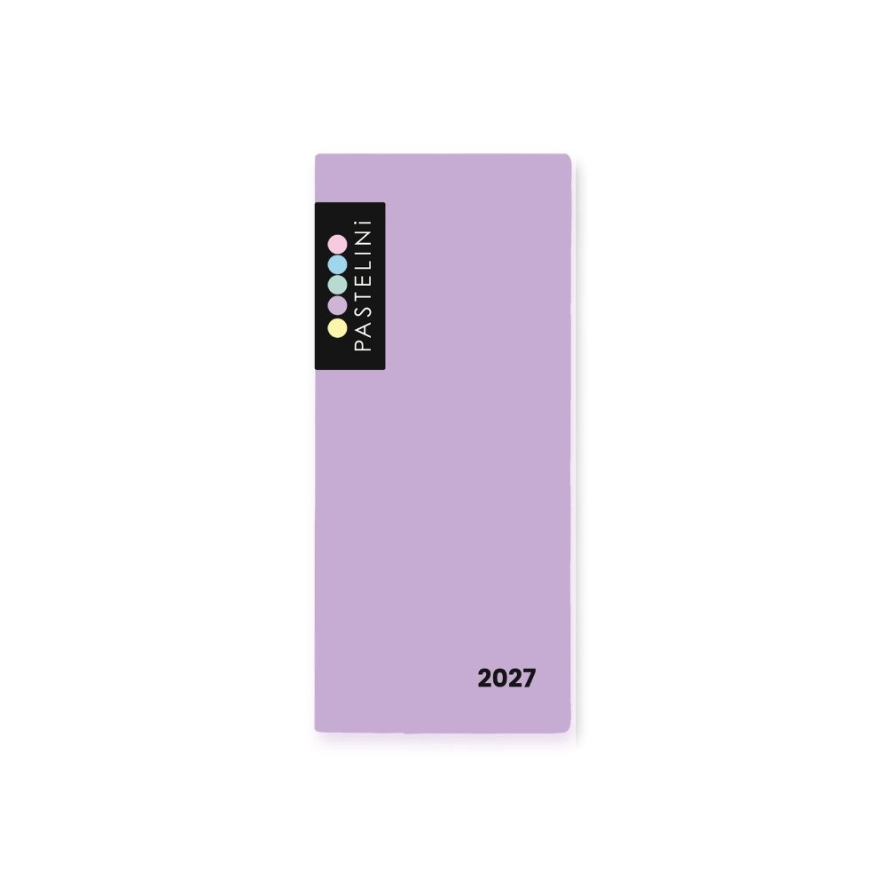 Týdenní diář PASTELINI 2027 fialový v PVC obalu