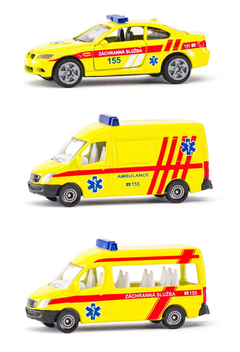 Levně Siku česká verze sada ambulance 3 aut