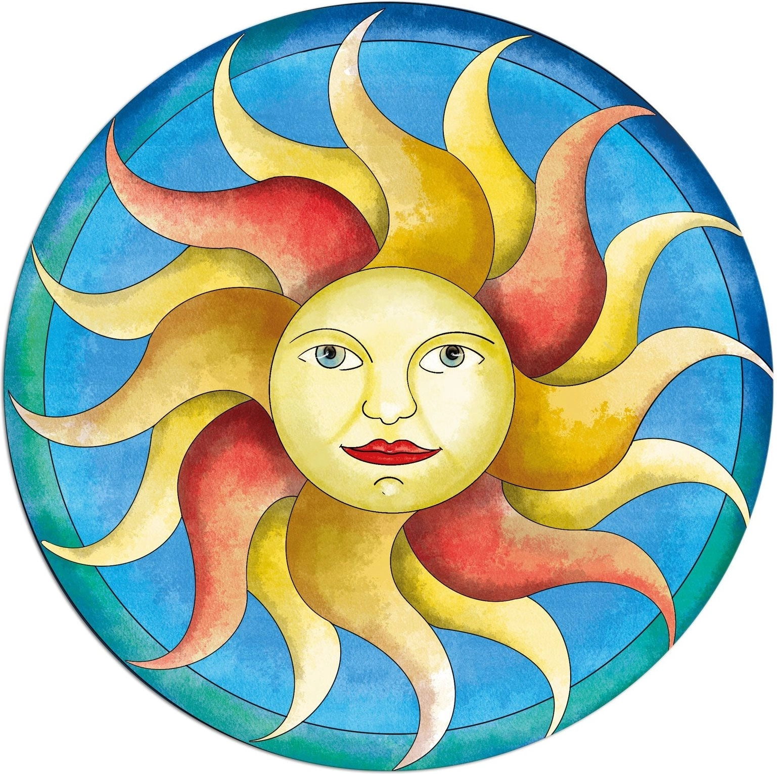 Kulaté puzzle CURIOSI Picoli Slunce 33 dílků