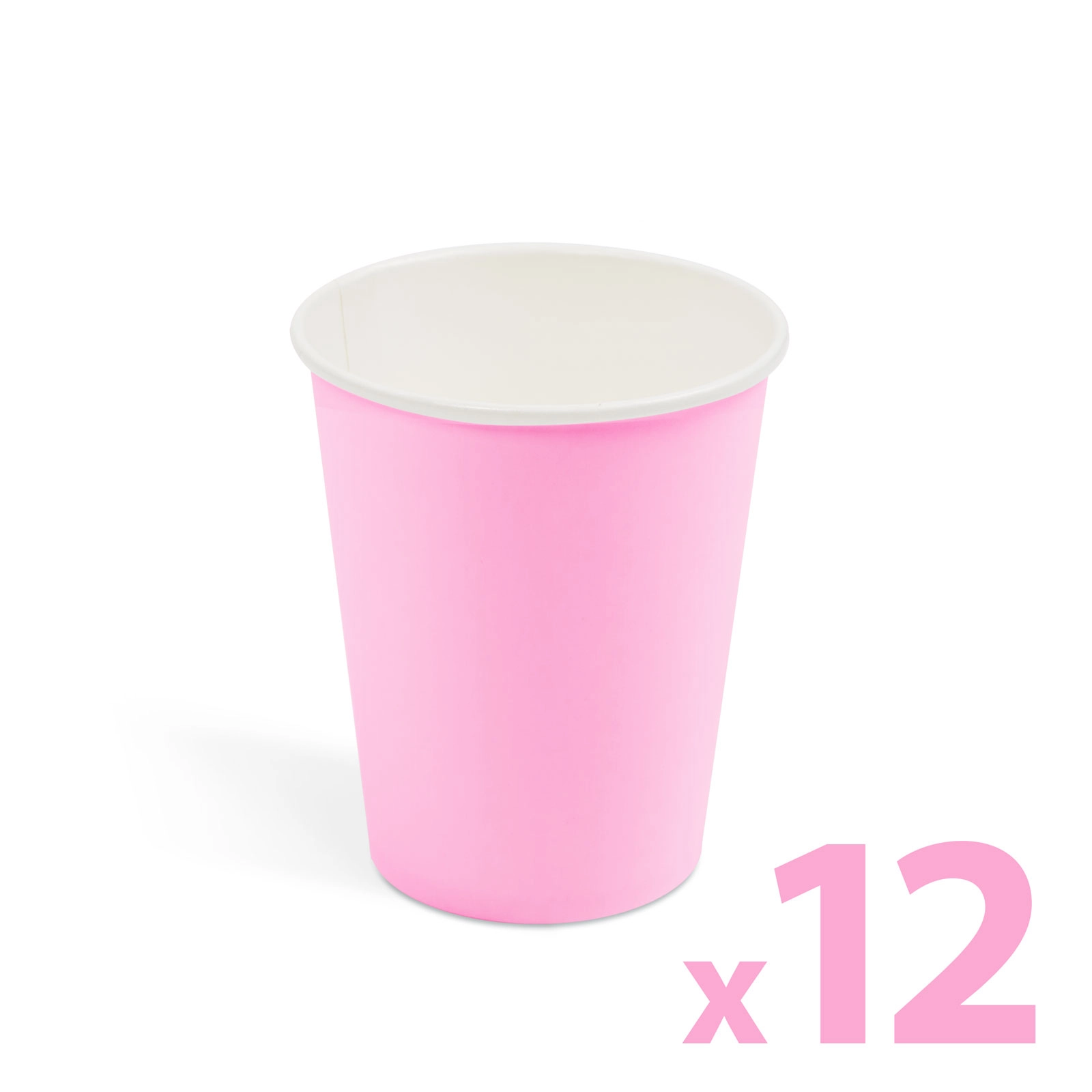 Papírové kelímky růžové 2,5 dl, 12 ks