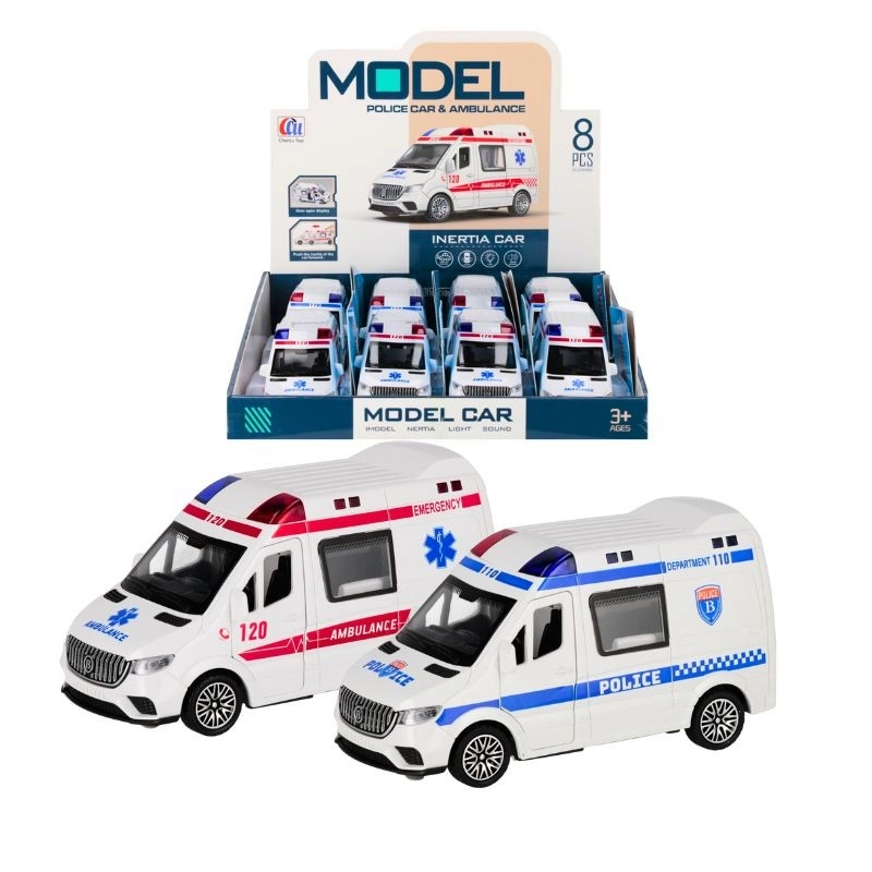 Záchranné auto se světelnými a zvukovými efekty