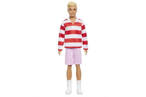 Barbie model Ken-Červeno-bílý proužek HYV01