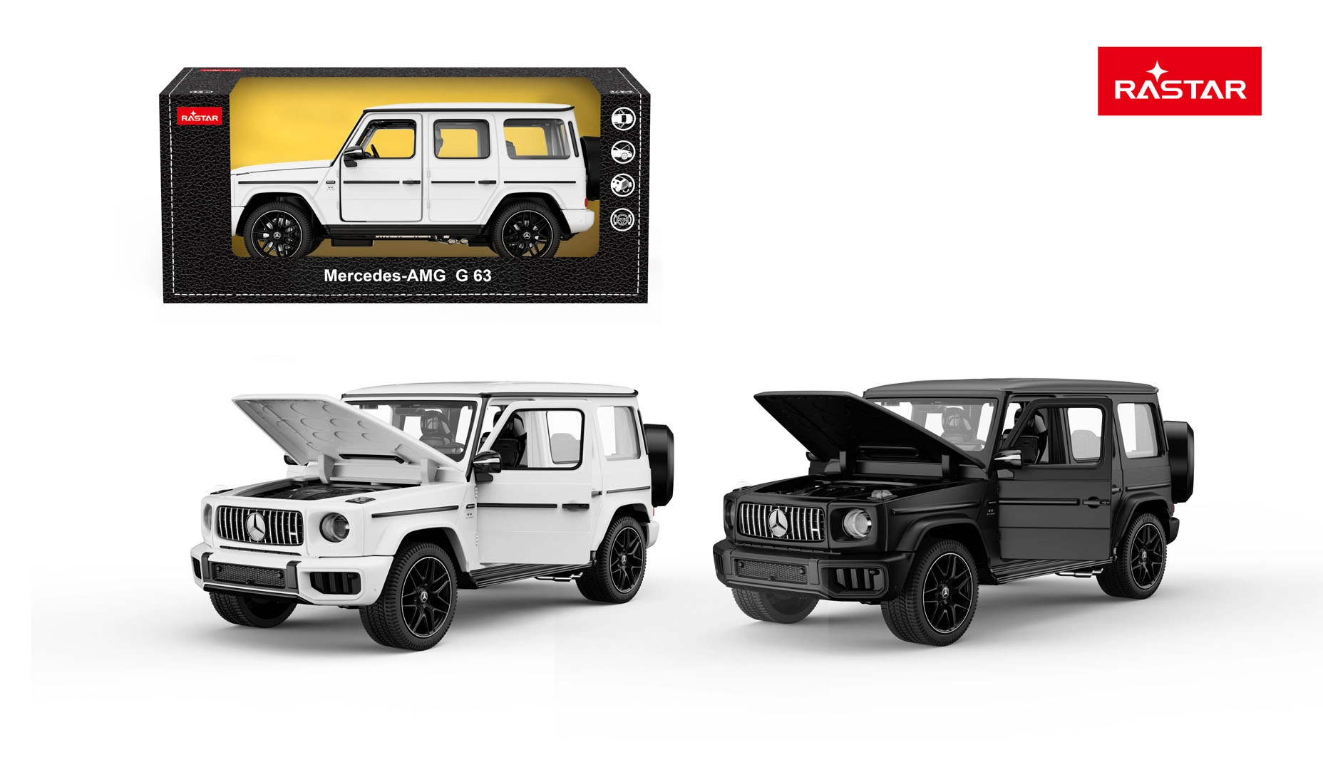 Model auta Mercedes AMG G63 1:24 Rastar černý
