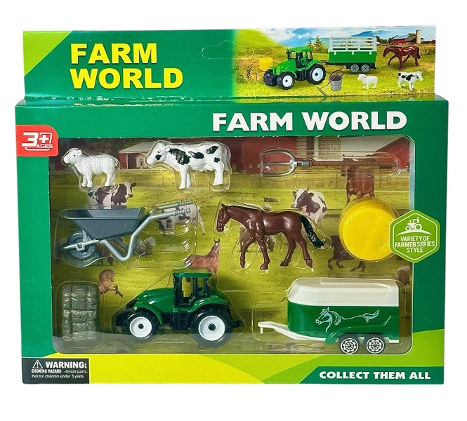 Farmářská sada se zvířátky a figurkou