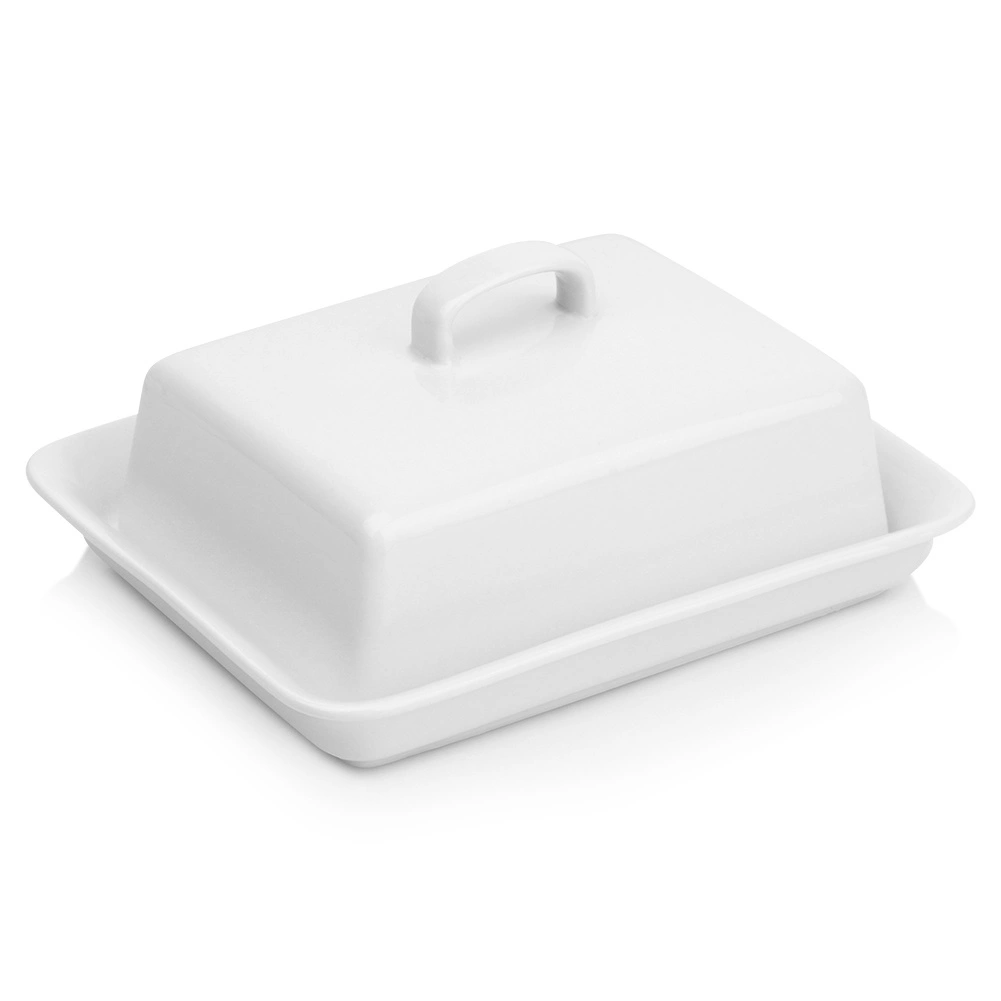 Keramická bílá máslenka VILDE