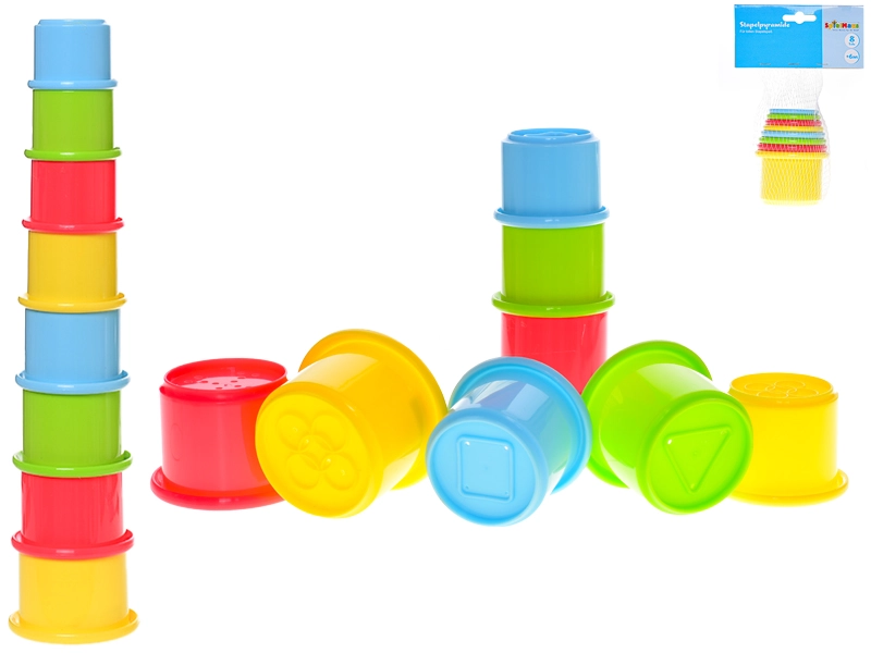 Skládací kalíšky – barevná pyramida pro miminka