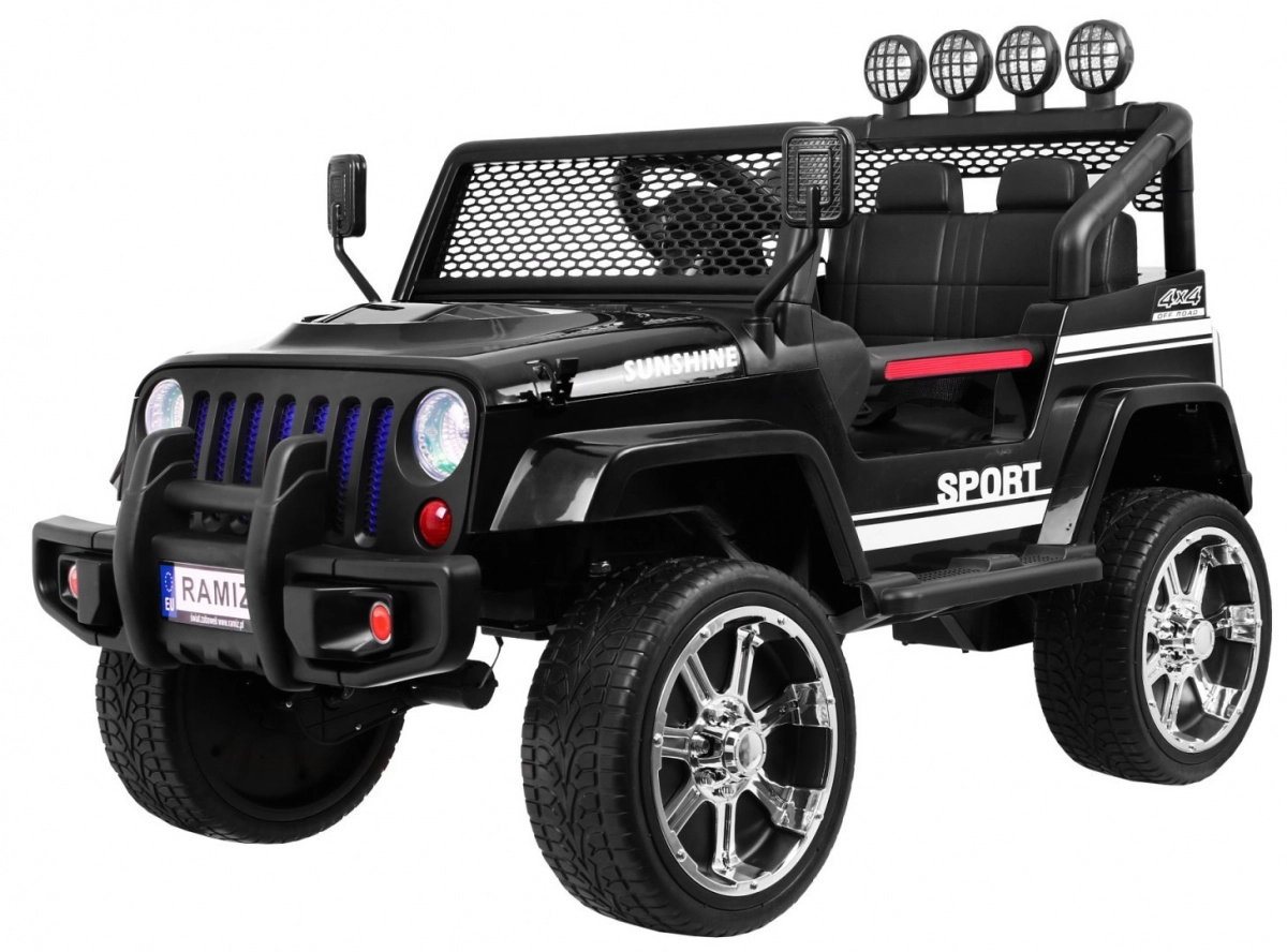 Levně Dětské elektrické auto Raptor Drifter černé s dálkovým ovladačem a pohonem 4x4