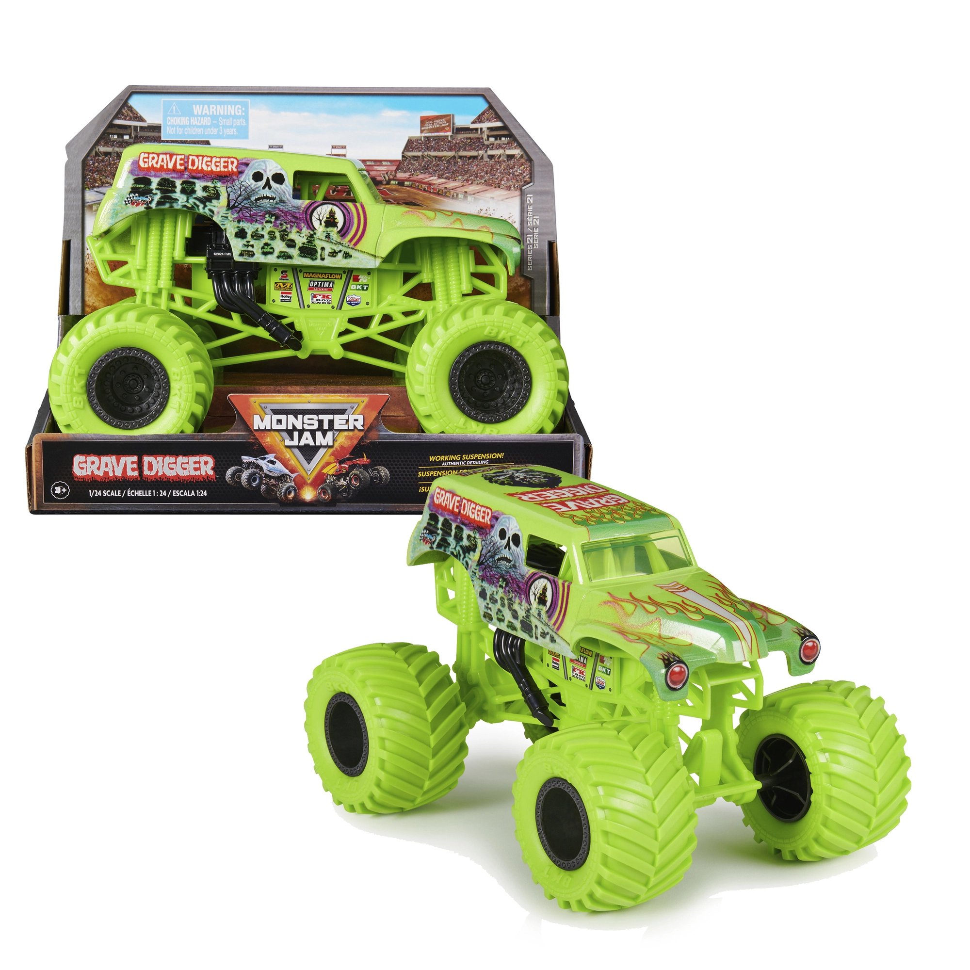 Monster Jam Grave Digger monster truck v měřítku 1:24
