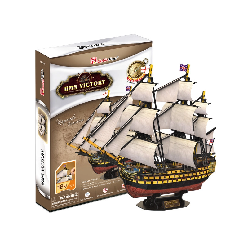 Levně CubicFun 3D puzzle Loď HMS Victory 189 ks