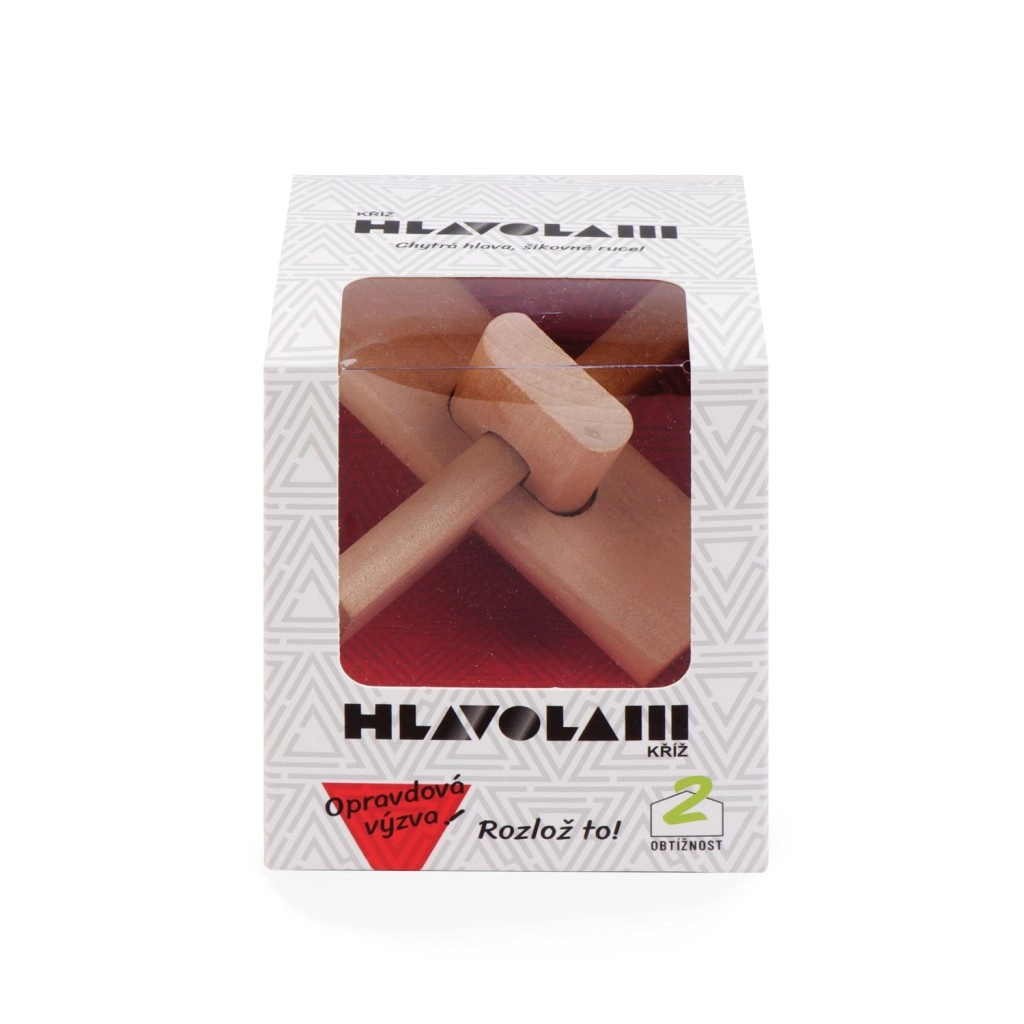 Dřevěný hlavolam Kříž