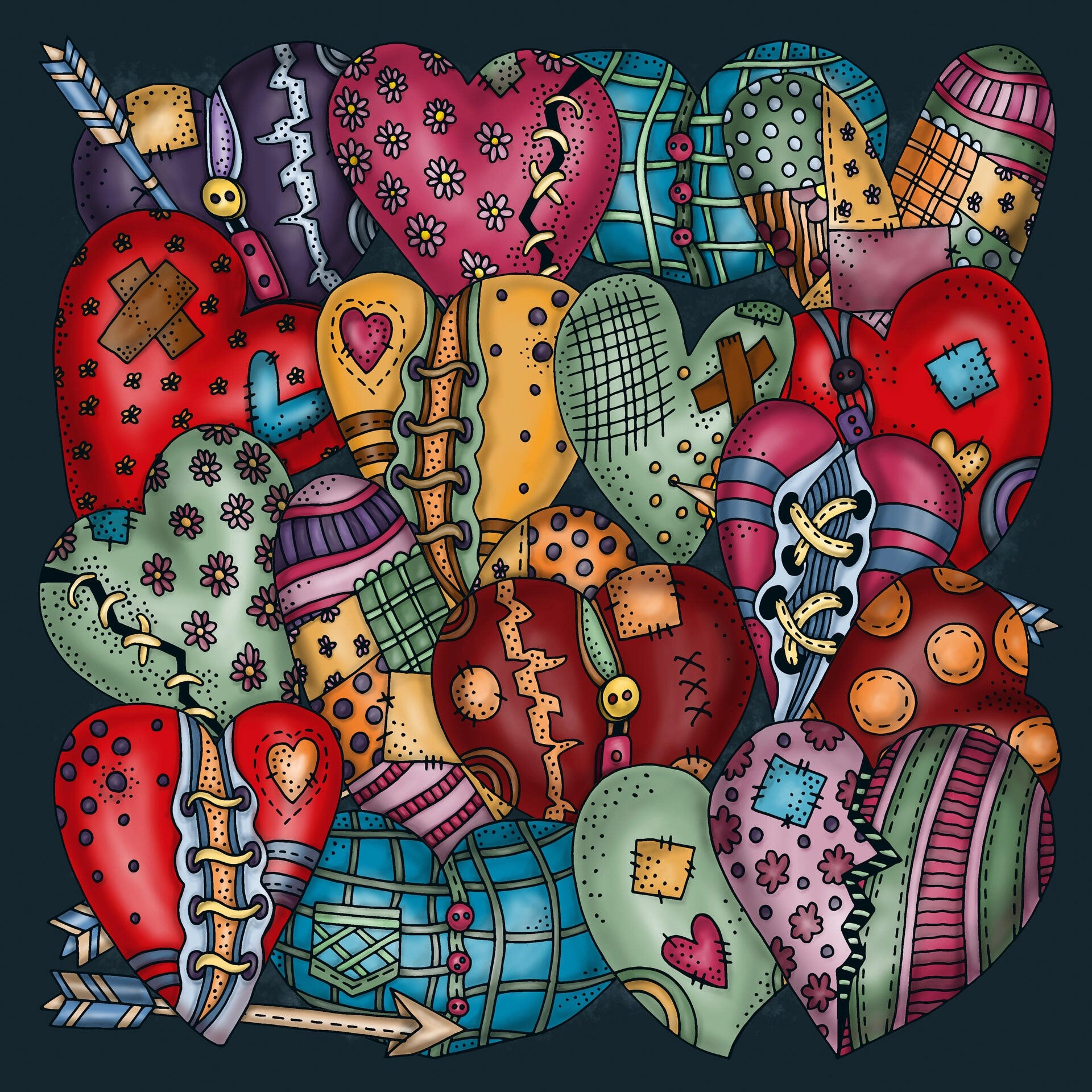 Čtvercové puzzle Palapeli Srdce 251 dílků