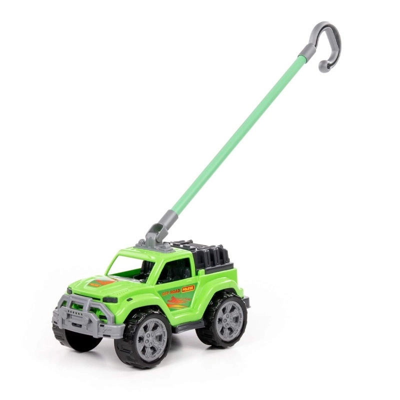 Tlačné auto pro děti se zelenou rukojetí – off-road