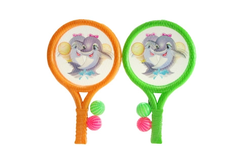 Plastové pálky a míčky pro děti s motivem delfína