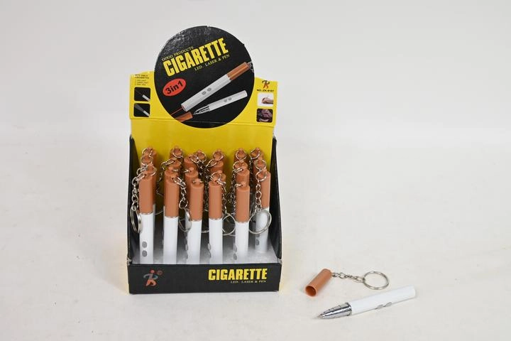 Svítící přívěsek na klíče ve tvaru cigarety – prodejní displej 24 ks