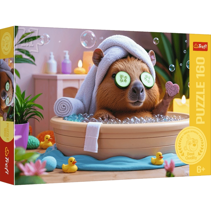 Puzzle Trefl kapibara ve spa 160 dílků
