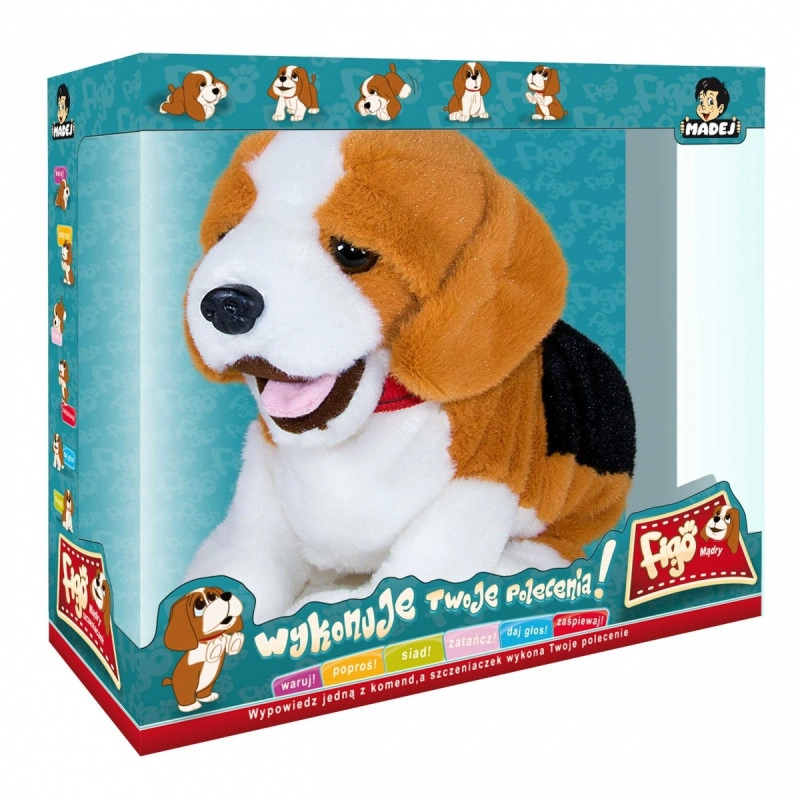 Levně Madej Interaktivní maskot Figo Pes reagující na povely Beagle 062602