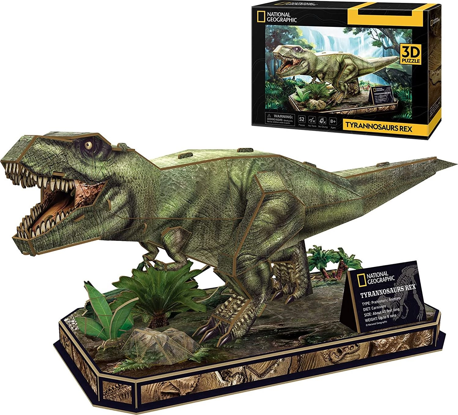 CUBICFUN 3D puzzle National Geographic: Tyrannosaurus Rex 52 dílků