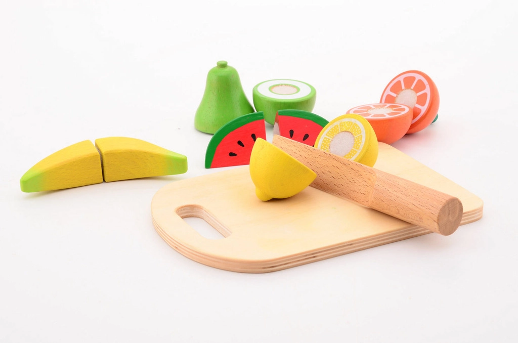 Jouéco Cutting Fruit krájecí ovoce ze dřeva 36 m+ 14 ks