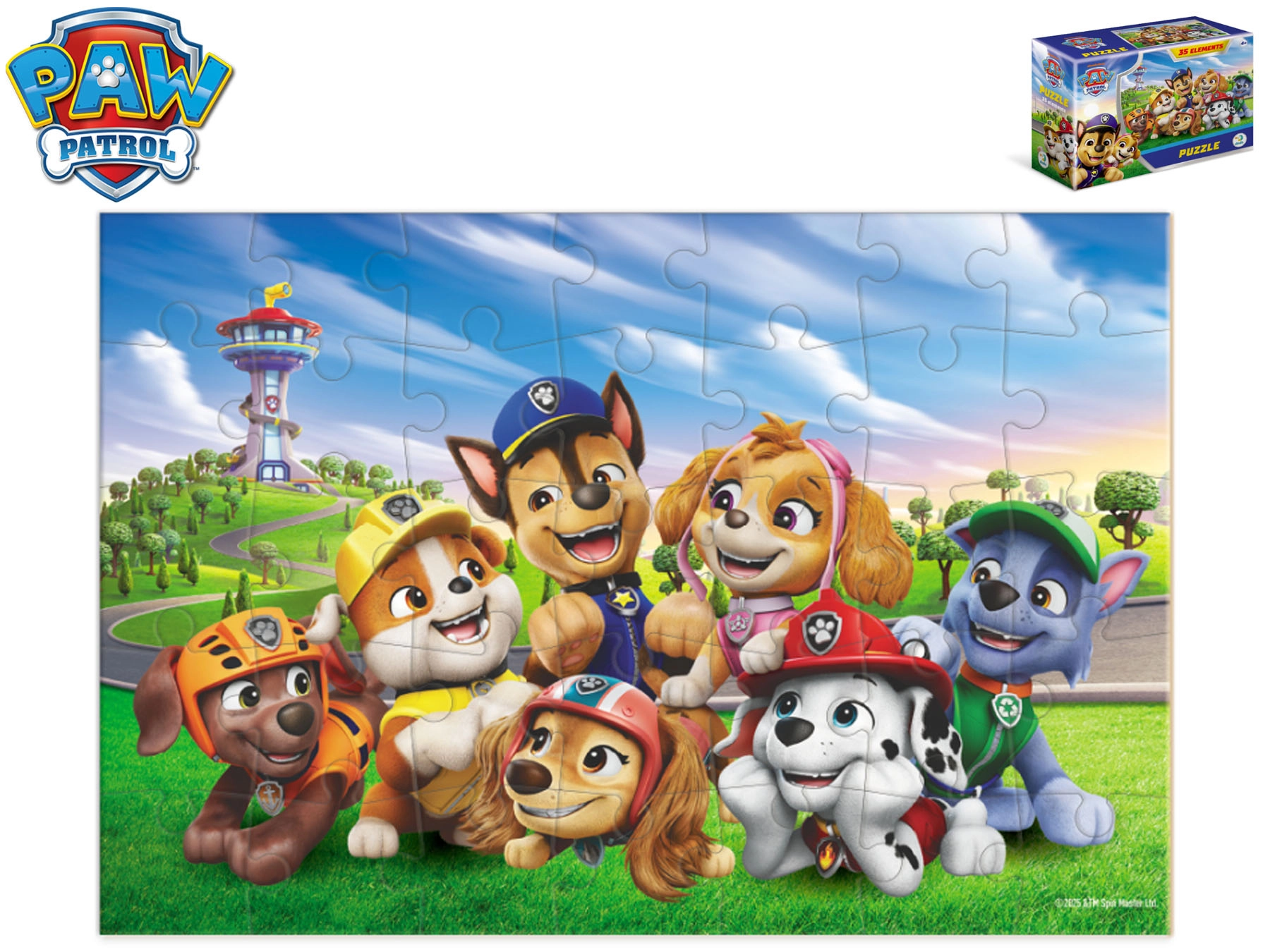 Puzzle Paw Patrol v krabičce 35 dílků