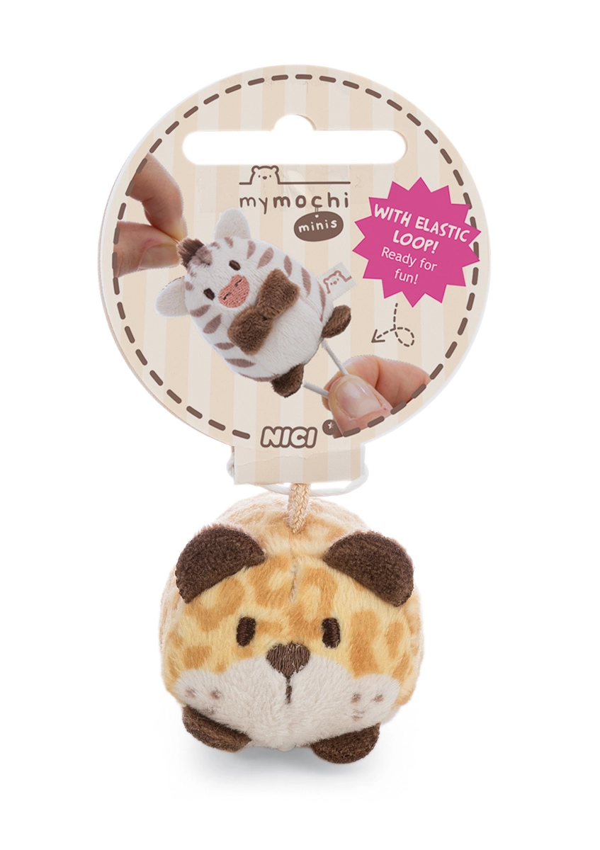Nici MyMochi plyšový přívěsek Leopard Ichiro 5 cm (ležící)