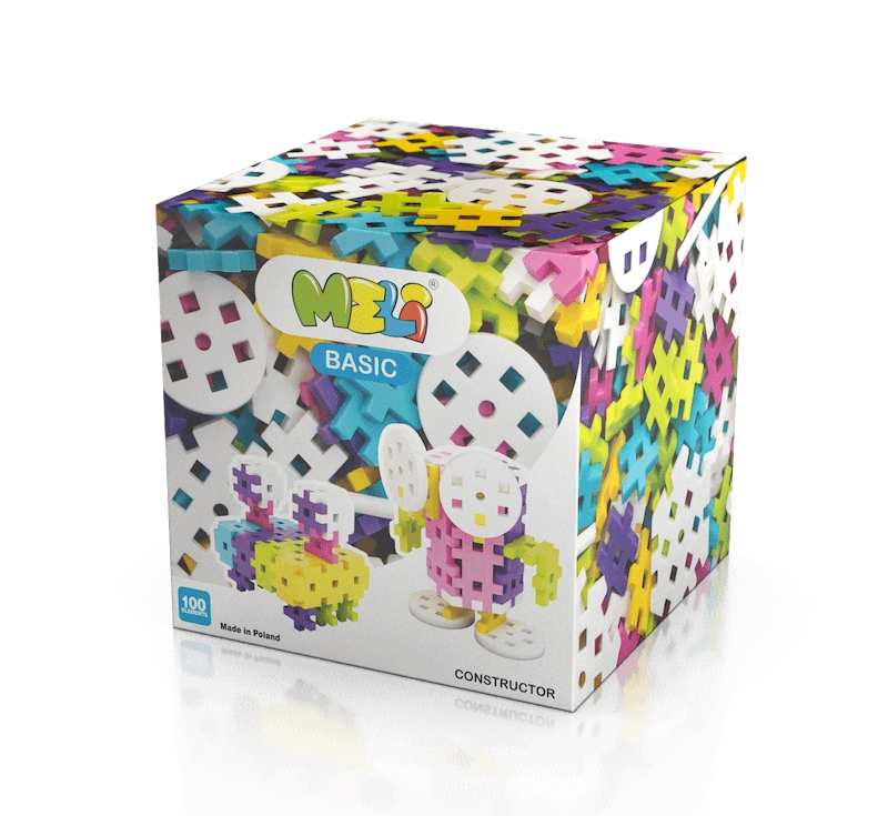 Stavebnice MELI Constructor Pink 100 dílků