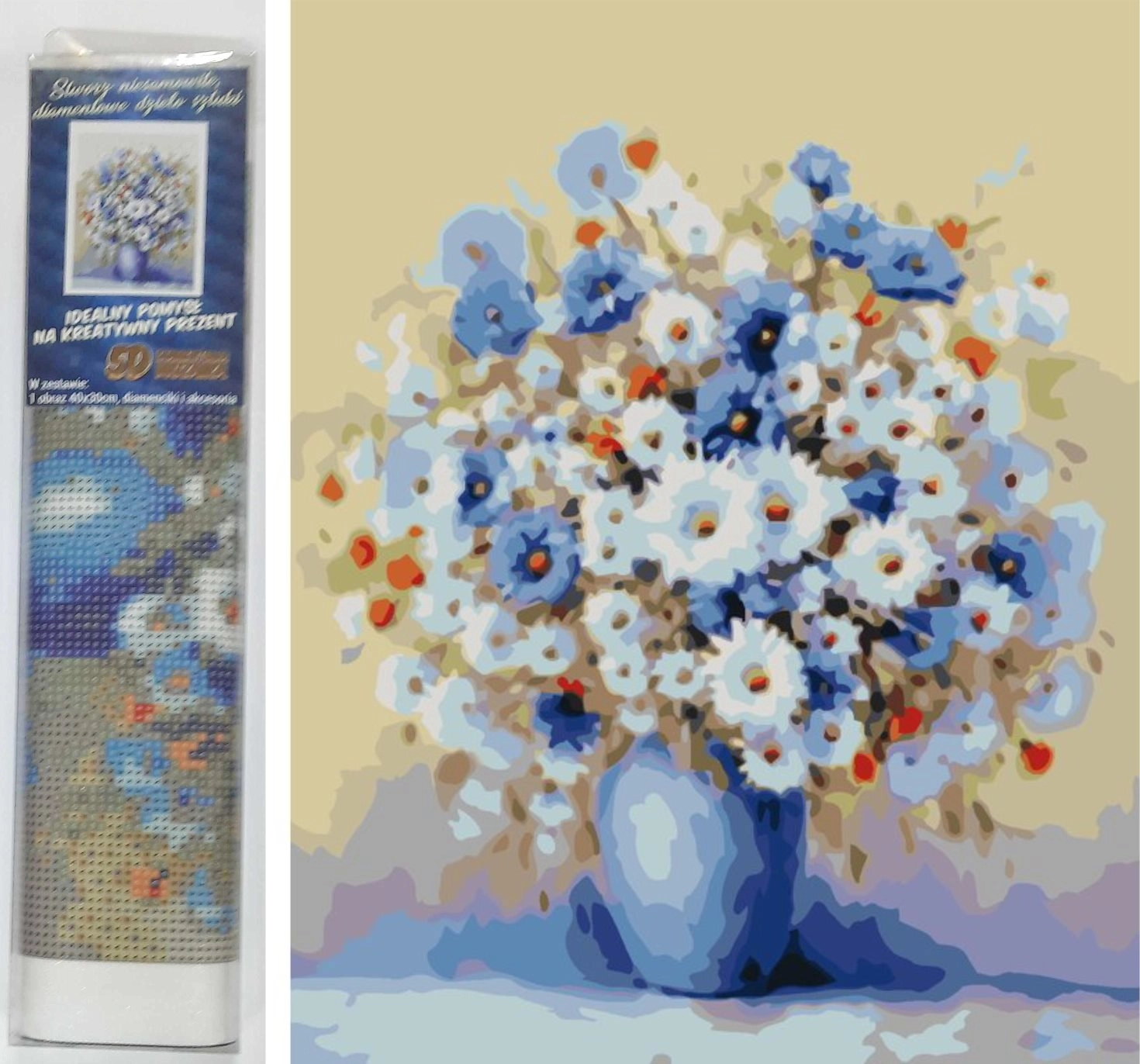 Diamantová mozaika - Kytice květin