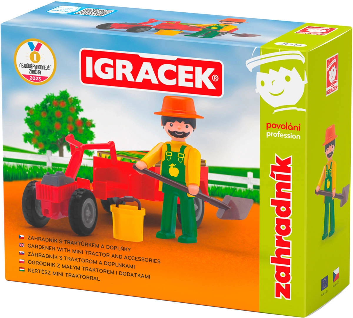 Efko IGRÁČEK Zahradník - figurka s traktůrkem a příslušenstvím