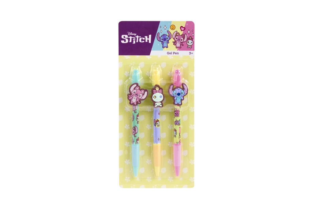 Sada gelových per STITCH s velkým klipem, 3 ks