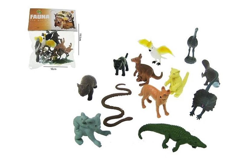 Sada figurek divokých zvířat Austrálie 6–8 cm