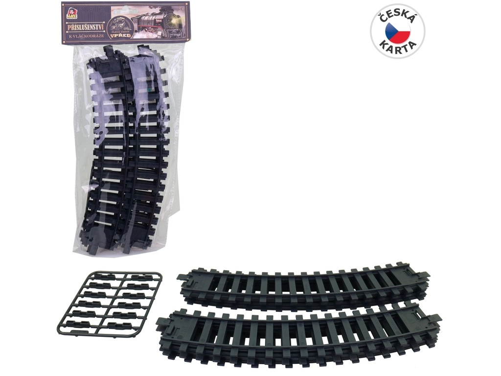 Koleje sada 22 cm zatáčka 6 ks a spojky