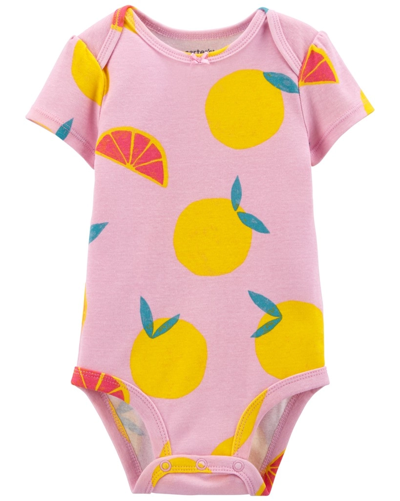 Levně CARTER'S Body krátký rukáv Purple Lemon holka