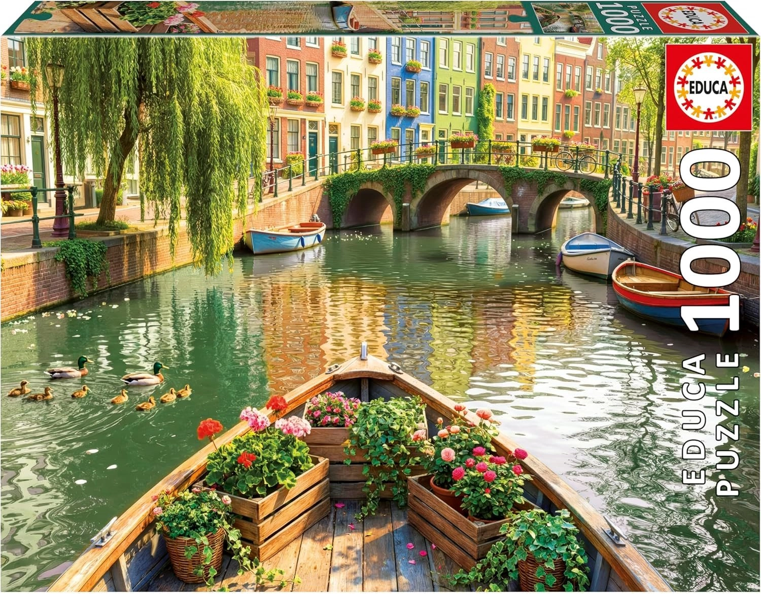 Educa puzzle Plavba lodí po Amsterdamu 1000 dílků