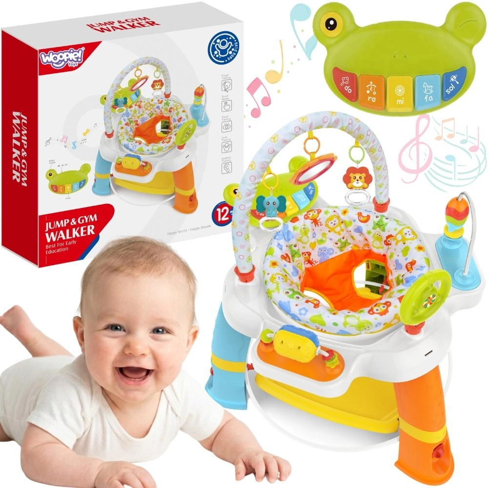 Woopie Baby interaktivní centrum aktivit s otočným sedátkem 12m+