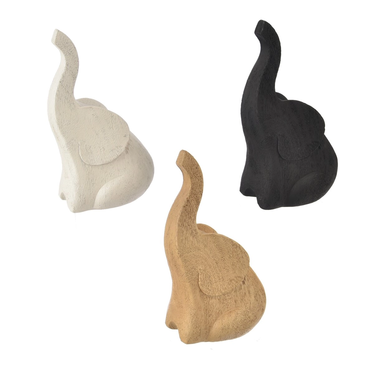 Levně Koopman Figurka sedícího slona z polyresinu, různé barvy, 17 cm