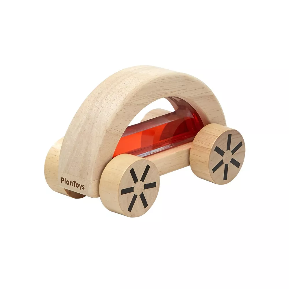 PlanToys dřevěné autíčko s vodou červené