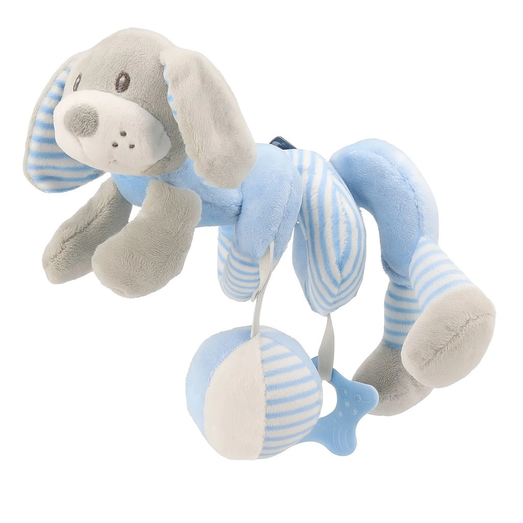 Plyšová spirála na postýlku BABY MIX pes modrý