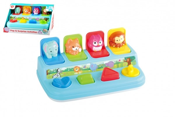 Levně Teddies vkládačka vyskakovací zvířátka plast v krabici