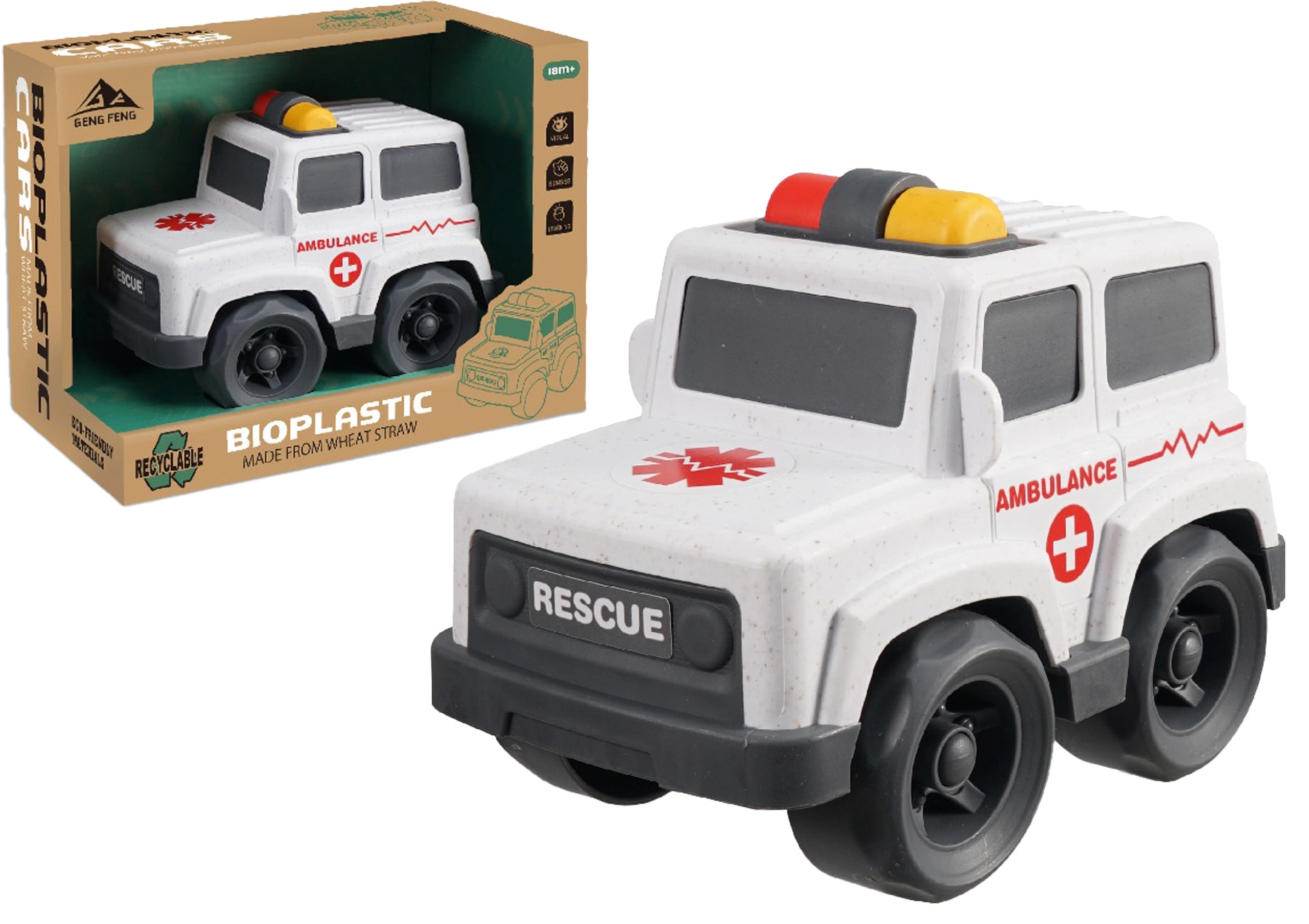 Levně Bioplastové auto Záchranka 17 cm