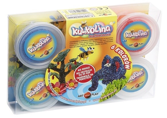 Barevná modelovací hmota Kulkolina, 6 barev