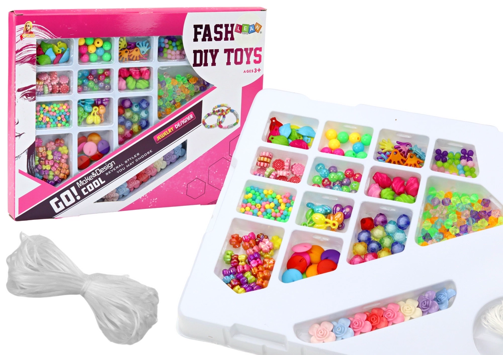 LEAN Toys Sada kreativních korálků pro výrobu vlastních šperků