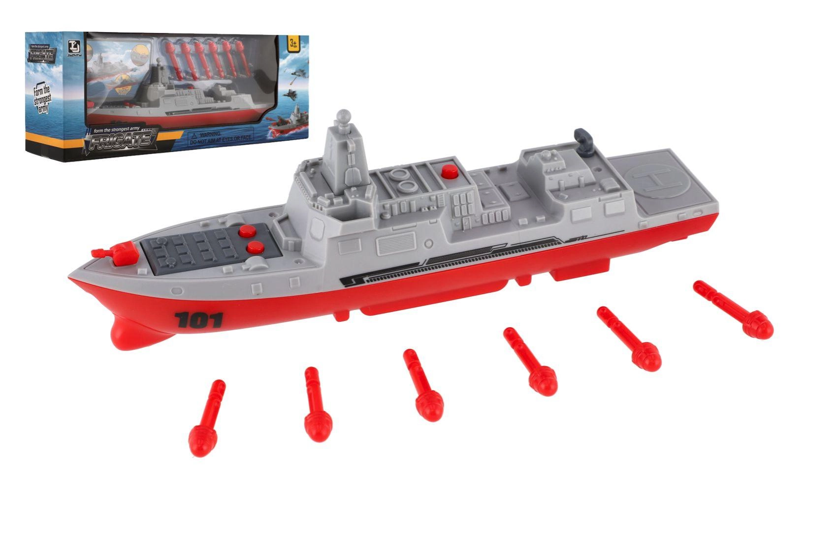 Střílecí křižník na setrvačník v krabici