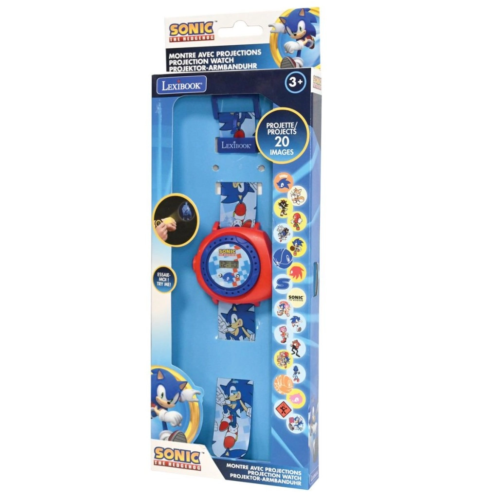 Levně Lexibook digitální promítací hodinky Sonic s 20 obrázky