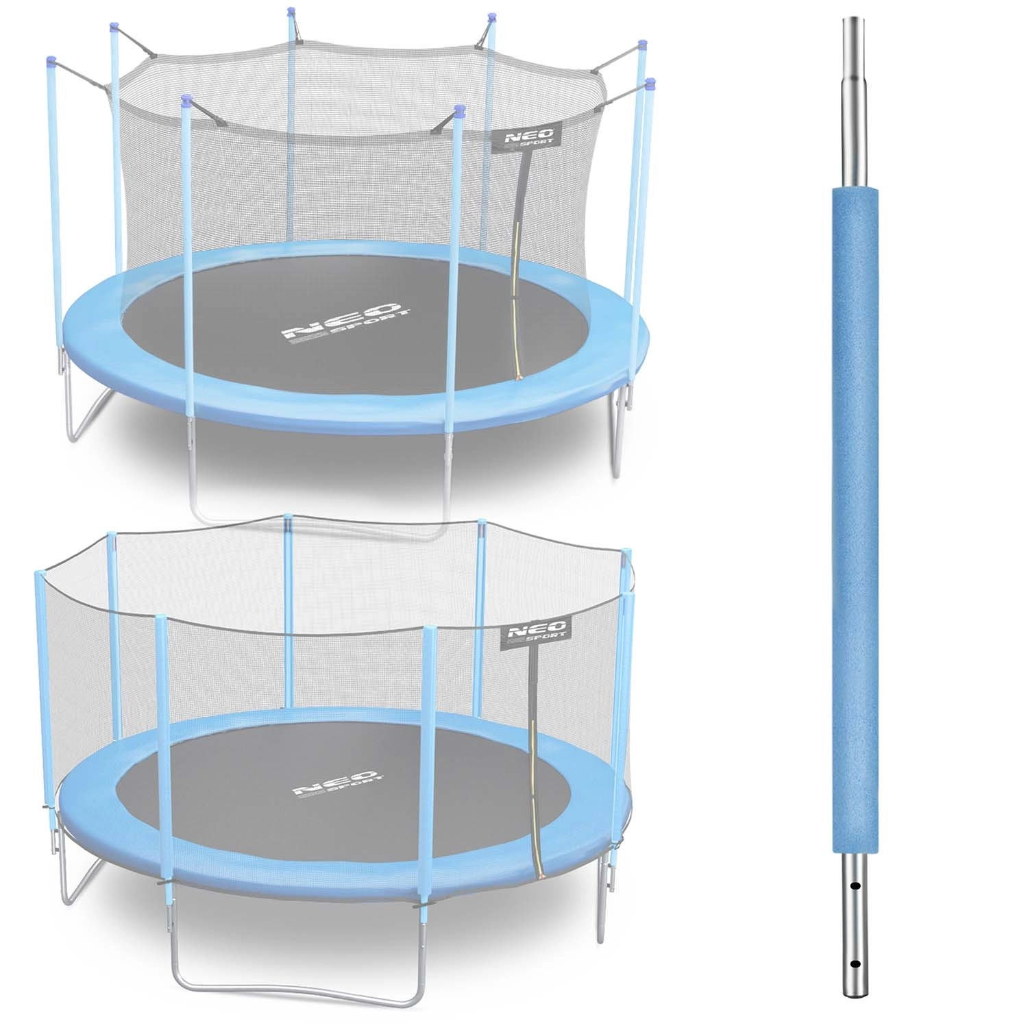 Neo-Sport spodní díl sloupku k trampolíně 8–15 ft modrý (pro vnější i vnitřní síť)