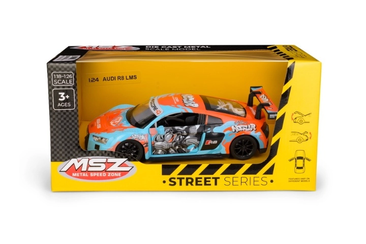MSZ Audi R8 LMS WASA modrý model auta v měřítku 1:24