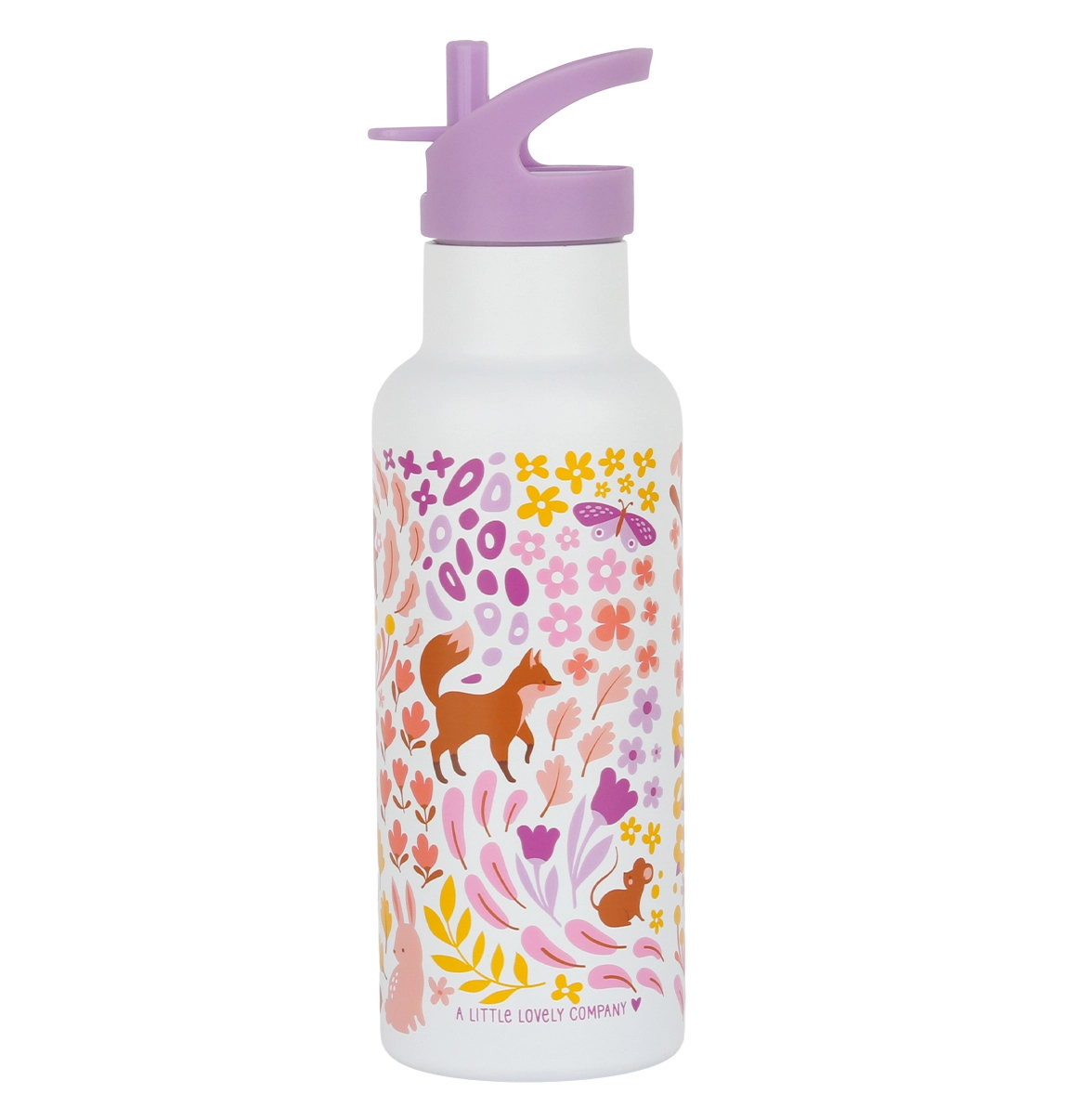 Nerezová láhev na pití Květinová zahrádka 500 ml