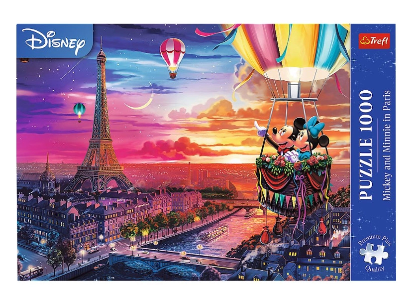 Puzzle 1000 Premium Plus – MICKEY A MINNIE V PAŘÍŽI