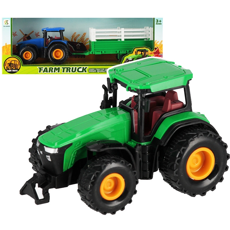 traktor s přívěsem pull-back pro děti 3+