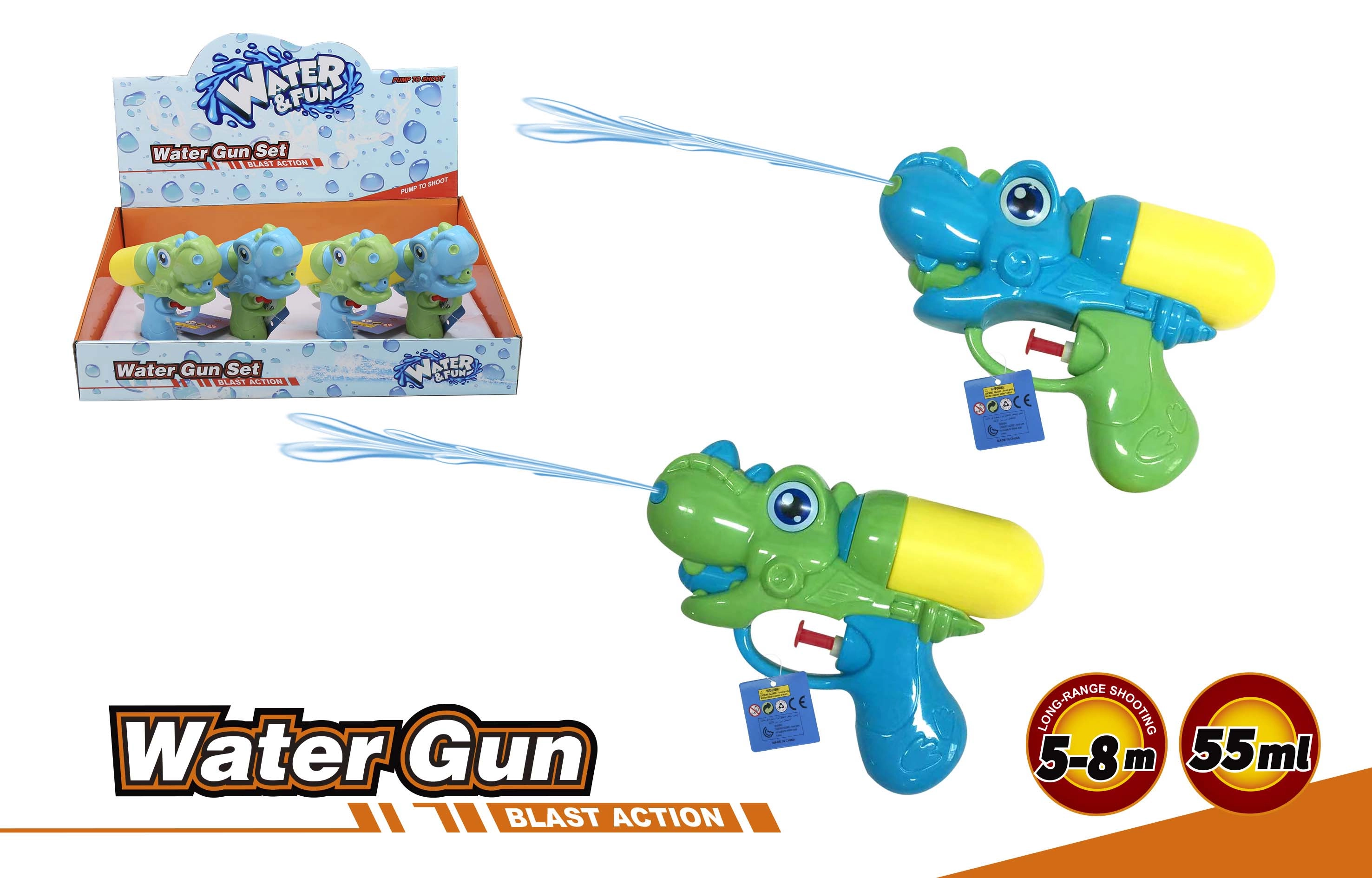 Vodní pistole dinosaurus 15 cm